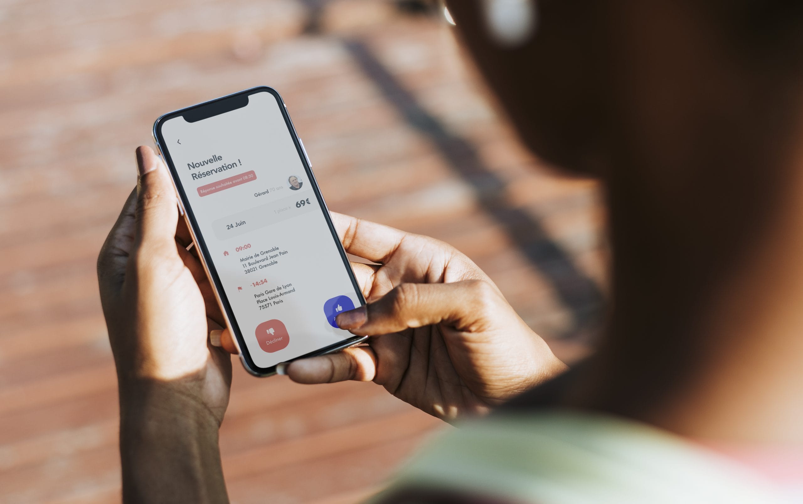 Phone screen mockup